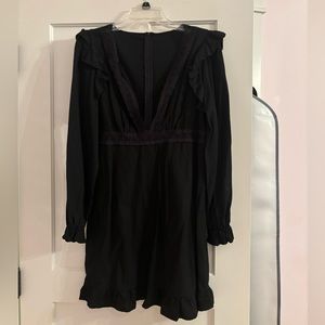 Black Dress / Tunic long sleeve open v